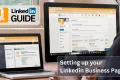 This is an image of a man sitting at his computer using the Qimtek sales platform and using Linkedin to find new contacts