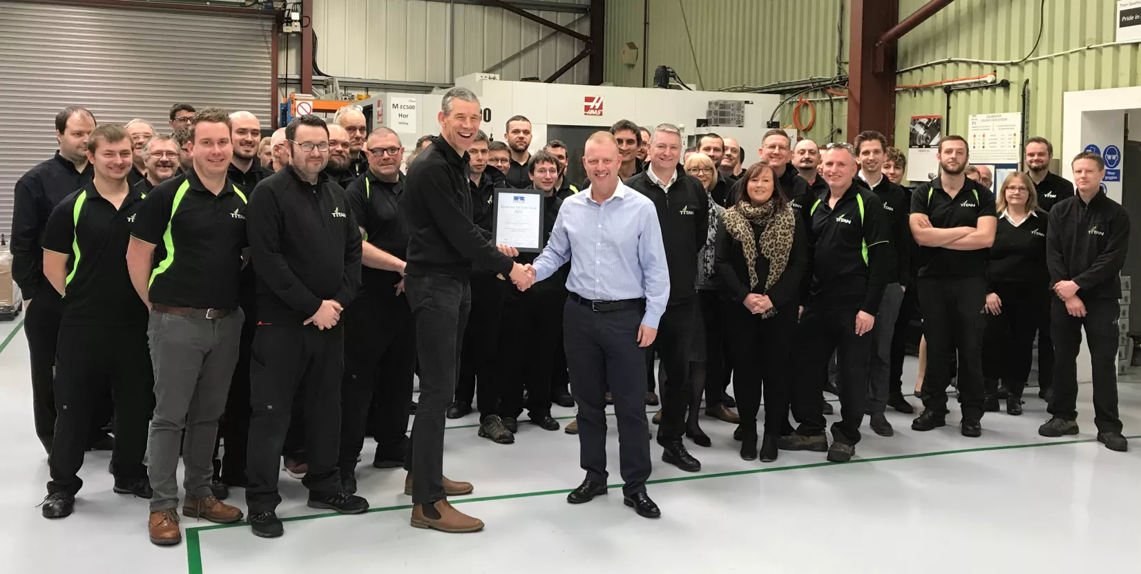 Media Name: ricardo_supplier_award_presented_by_ricardo_head_of_engine_operations_steve_milton_to_titan_md_george_lendrum.jpg