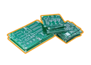 This is an image of a electronic circuit board which has been made using through hole technology, a service Qimtek electronic manufacturing supplier members can do.