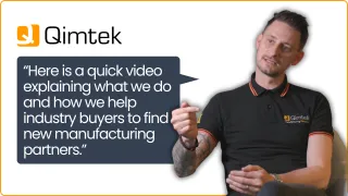 A picture of Dean explaining how the Qimtek Sourcing Service works 