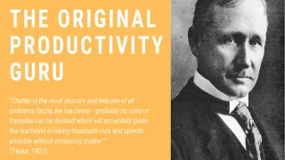 fw taylor the original productivity guru
