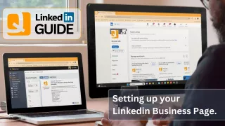 This is an image of a man sitting at his computer using the Qimtek sales platform and using Linkedin to find new contacts