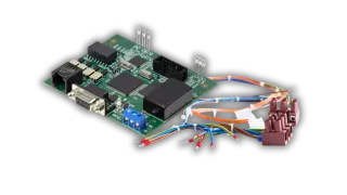 This is an image of a selection of PCB barebosrds and surface mount assemblies. It also shows cable and looms made by Qimtek Suppliers
