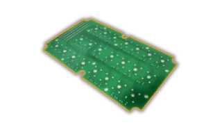 This is an image of a electronic pcb bareboard, a service Qimtek electronic manufacturing supplier members can do.