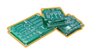 This is an image of a electronic circuit board which has been made using through hole technology, a service Qimtek electronic manufacturing supplier members can do.