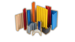This is an image of a selection of plastic extruded parts, typical components that can be made by Qimtek.