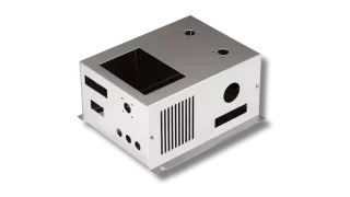 This is an image of a sheet metal enclosure typically manufacturerd by Qimtek supplier members 
