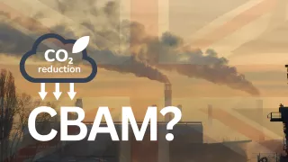 This is an image of a fctory in the UK emitting CO2 to support our blog about CBAM and the potential impact on UK manufacturing